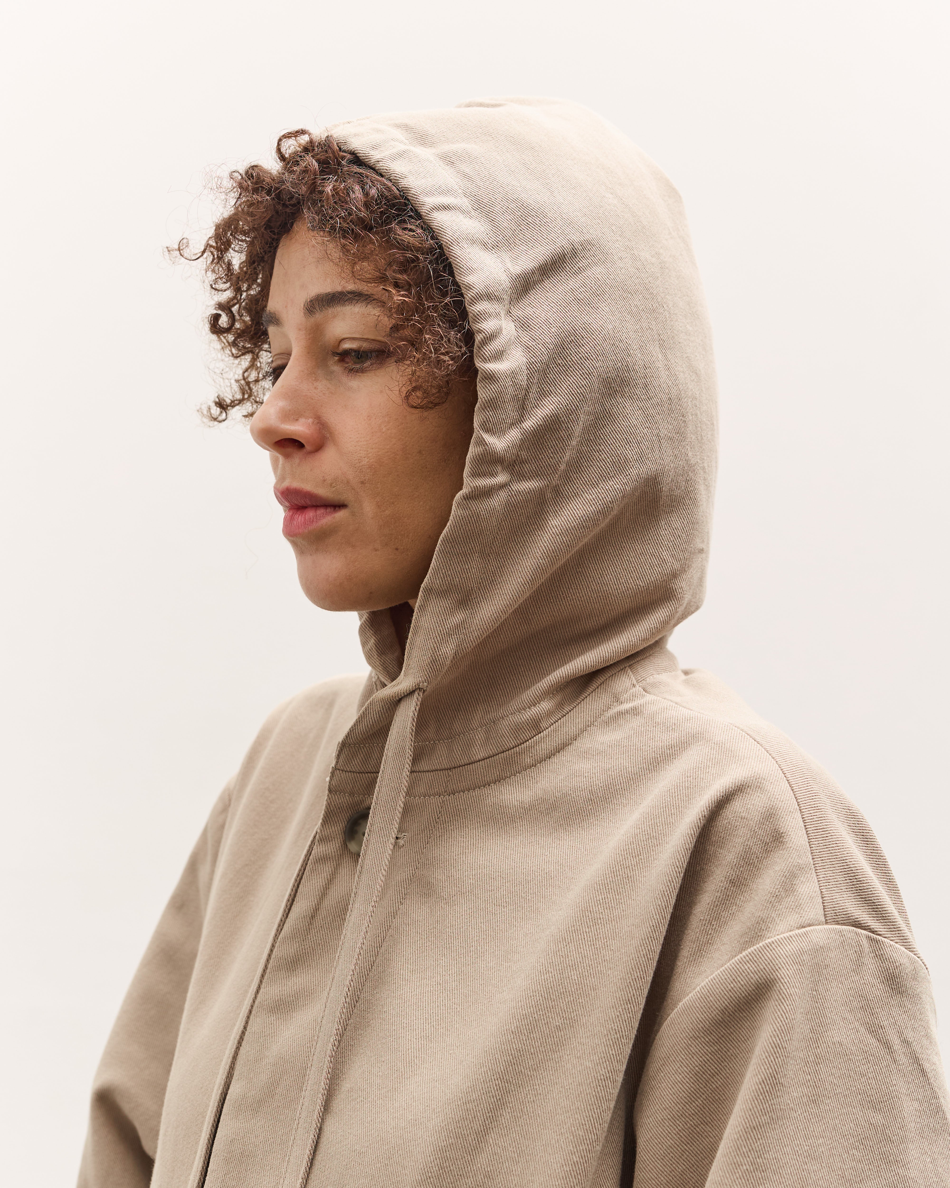 LAUREN MANOOGIAN HOODED ナチュラル Lauren Manoogian Hooded Trench, Washed Moth – Glasswing