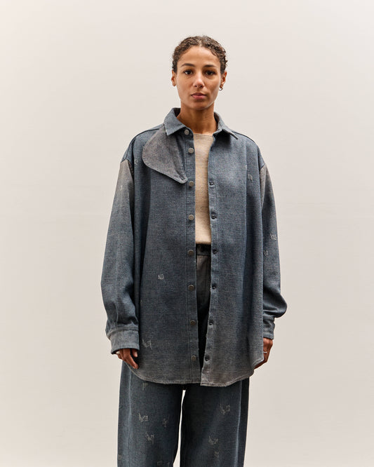 Lauren Manoogian Worn Gaiter Shirt, Worn Denim