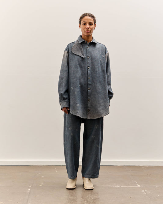 Lauren Manoogian Worn Gaiter Shirt, Worn Denim