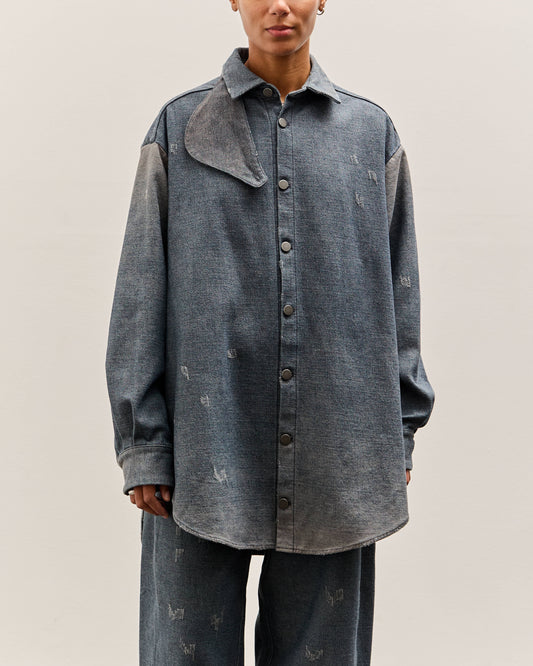 Lauren Manoogian Worn Gaiter Shirt, Worn Denim