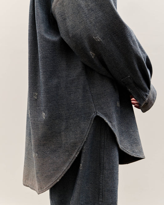 Lauren Manoogian Worn Gaiter Shirt, Worn Denim