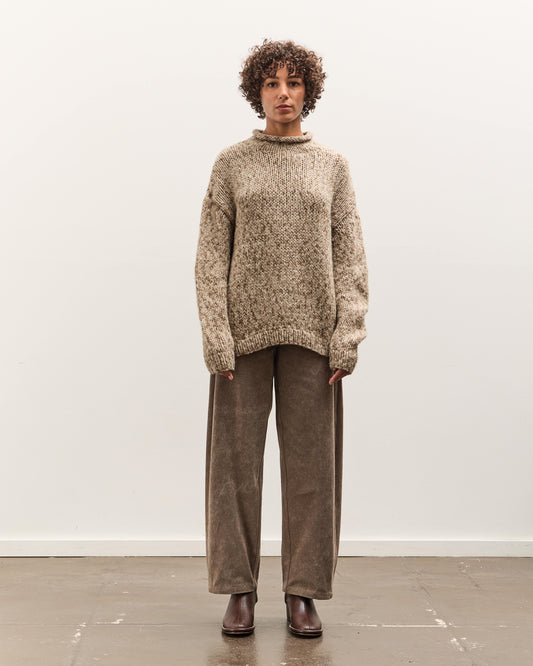 Lauren Manoogian Handknit Paint Rollneck, Tobacco Paint