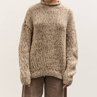Lauren Manoogian Handknit Paint Rollneck, Tobacco Paint