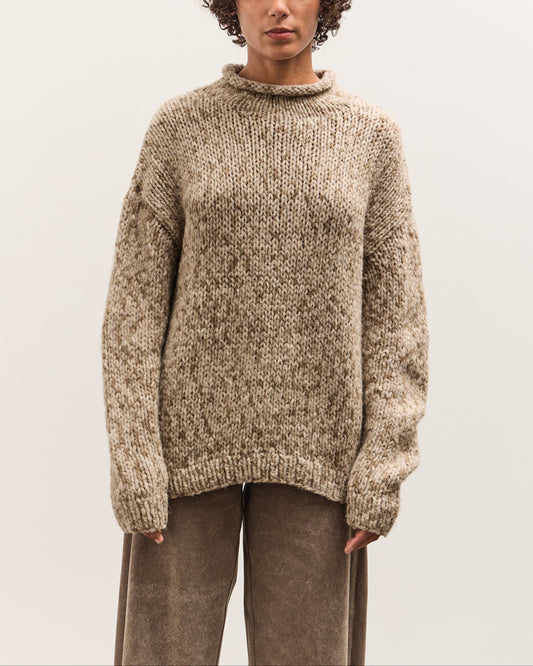 Lauren Manoogian Handknit Paint Rollneck, Tobacco Paint