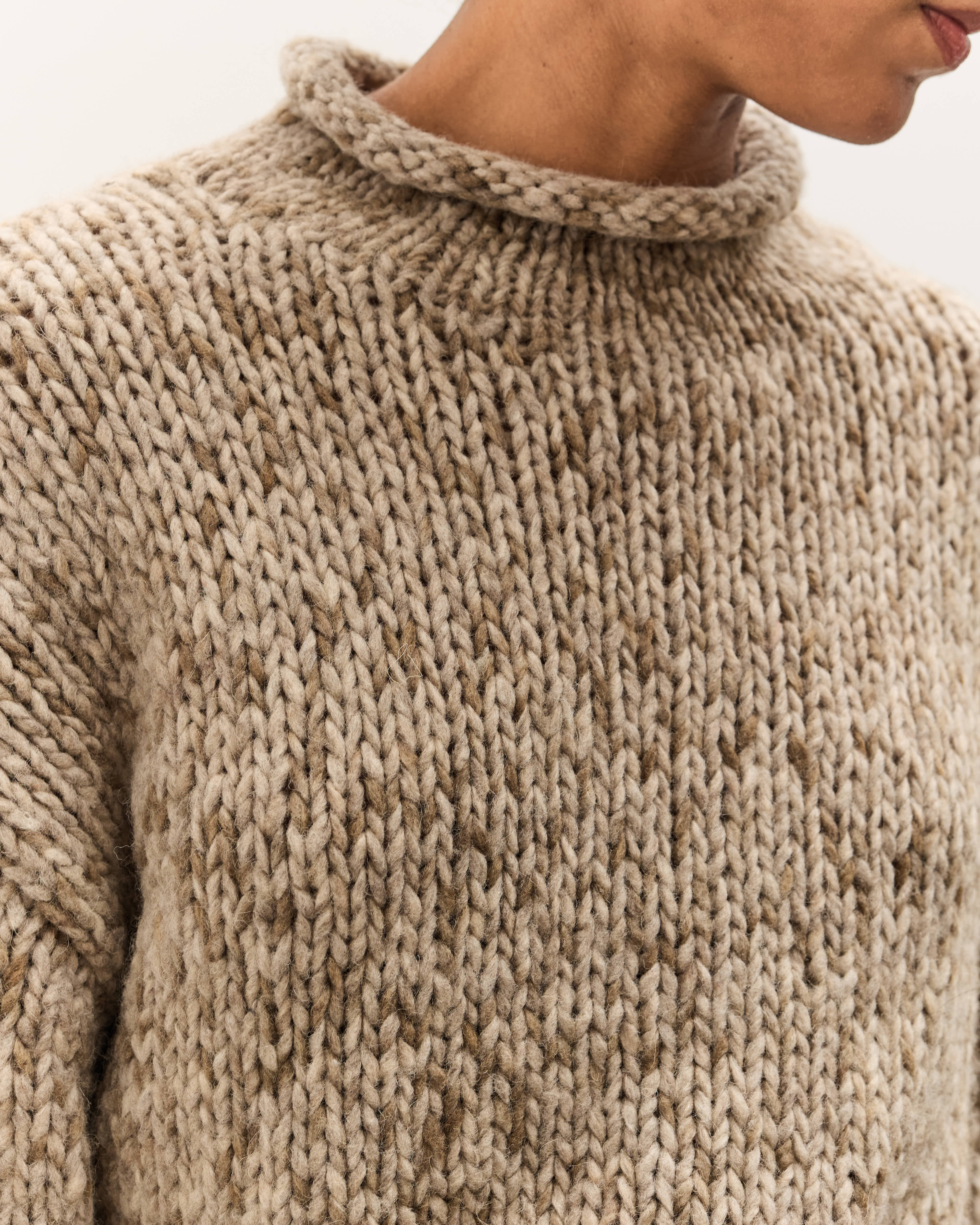 Lauren Manoogian Handknit Paint Rollneck, Tobacco Paint – Glasswing