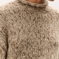 Lauren Manoogian Handknit Paint Rollneck, Tobacco Paint