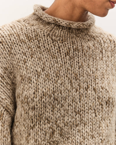 Lauren Manoogian Handknit Paint Rollneck, Tobacco Paint