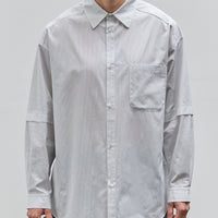 Lownn Layered Shirt, White / Navy Stripe