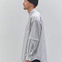 Lownn Layered Shirt, White / Navy Stripe