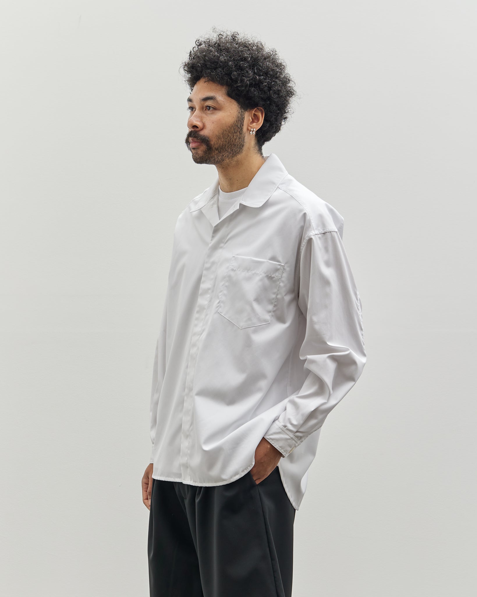 Lownn Minimal Shirt LS, White | Glasswing