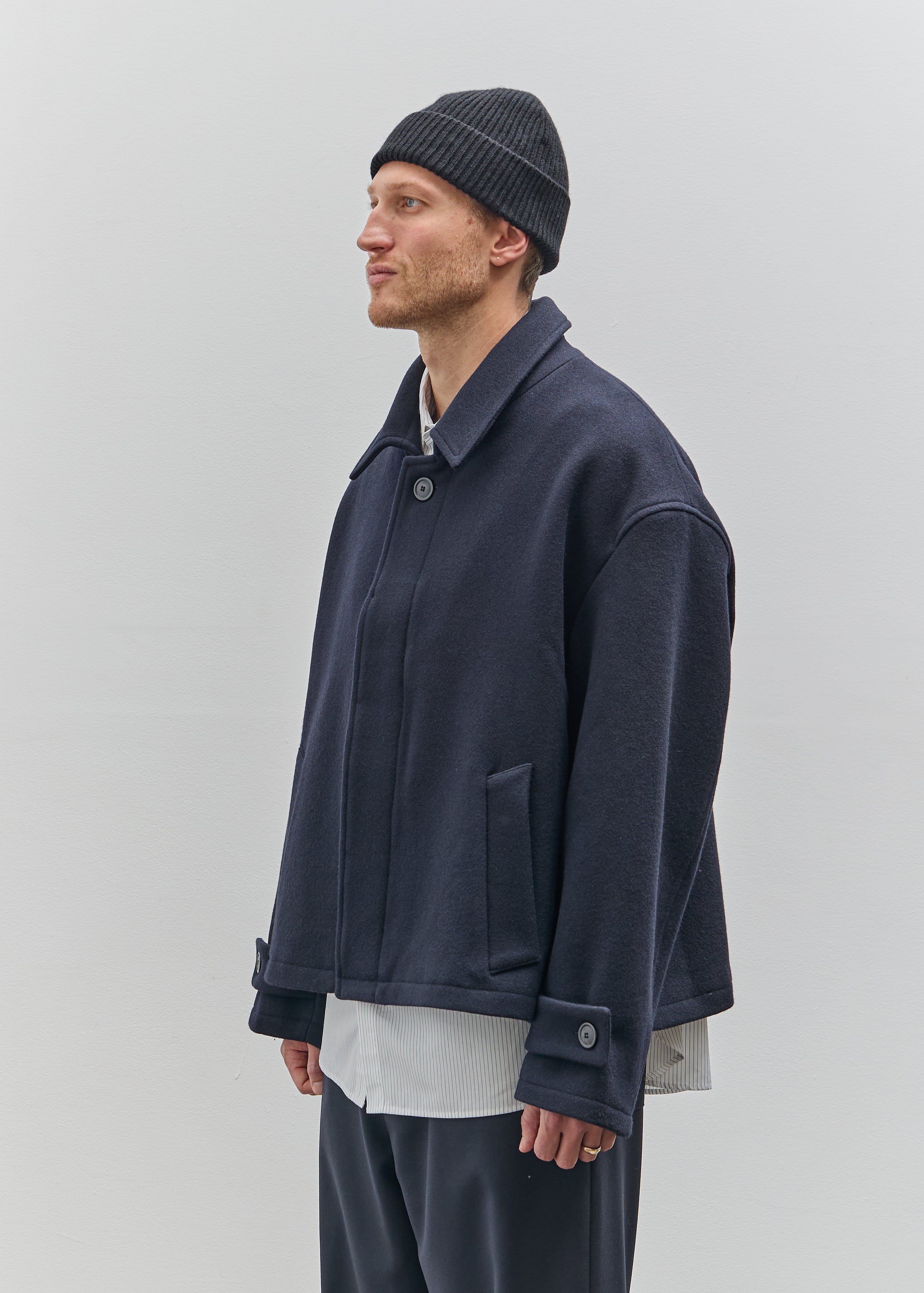 Lownn Short Mac Coat, Navy – Glasswing