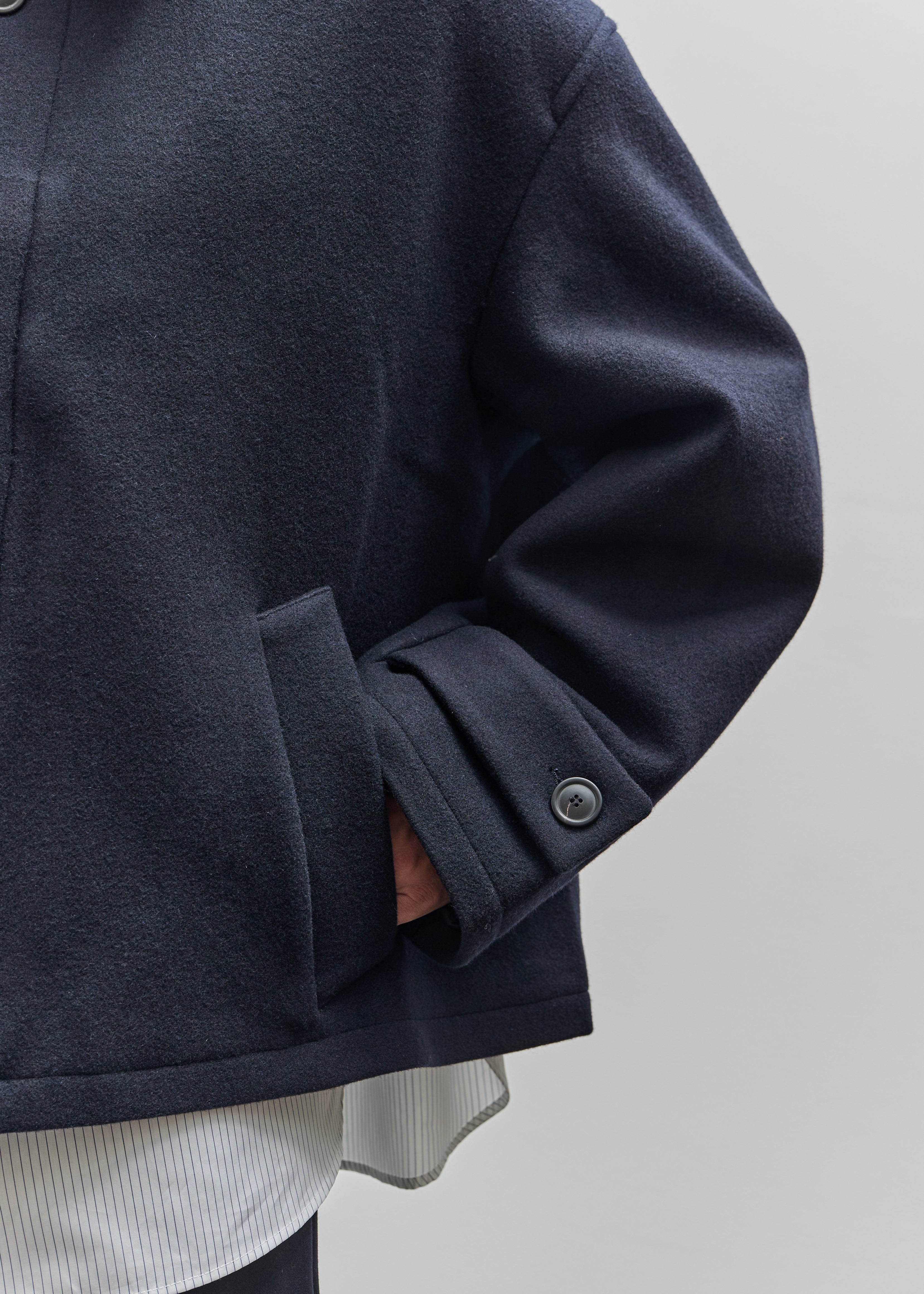 Lownn Short Mac Coat, Navy – Glasswing