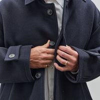 Lownn Short Mac Coat, Navy