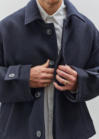 Lownn Short Mac Coat, Navy