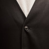 Lownn Wool Collarless Shirt, Black