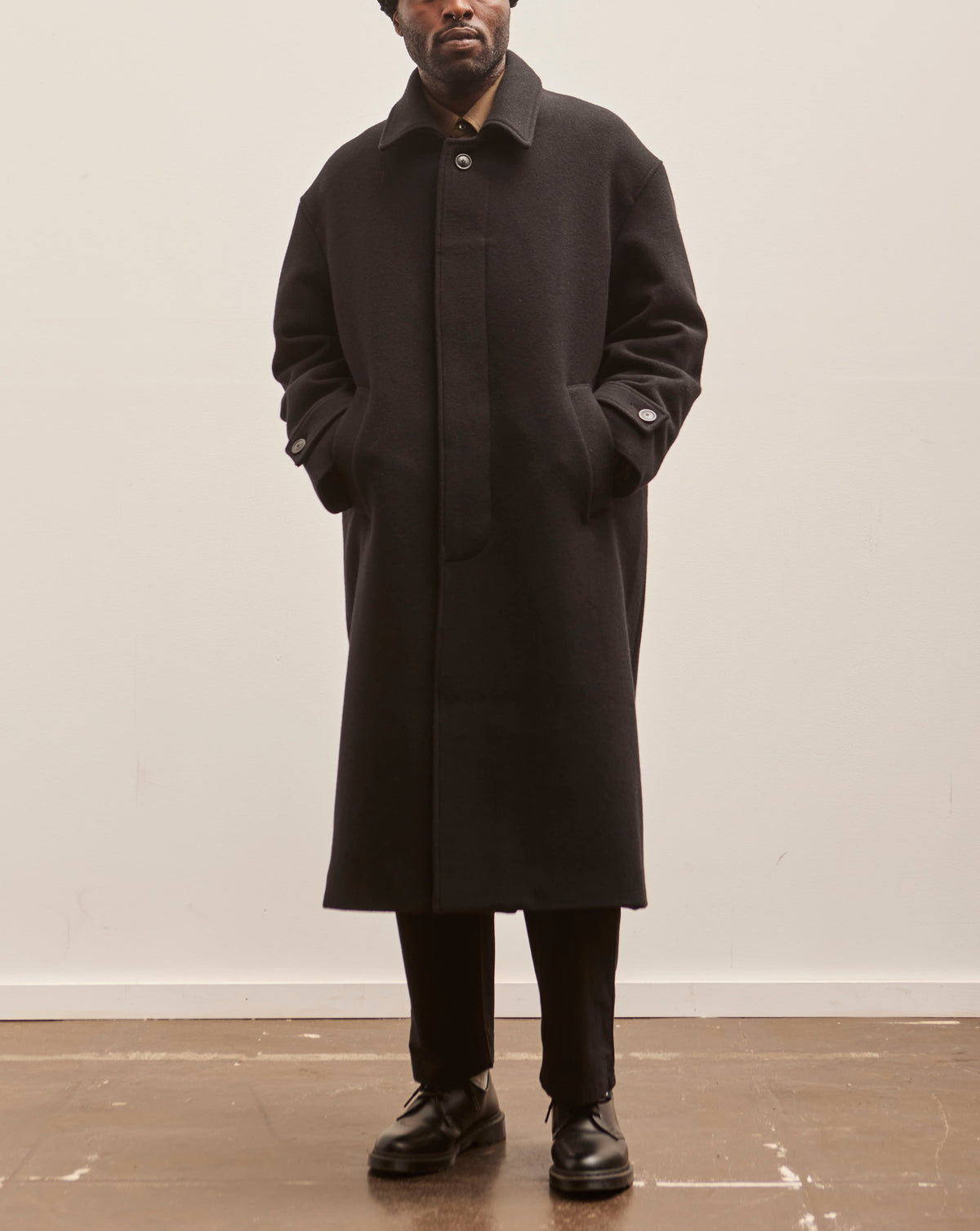 Lownn Wool Overcoat, Black – Glasswing