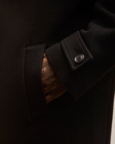 Lownn Wool Overcoat, Black