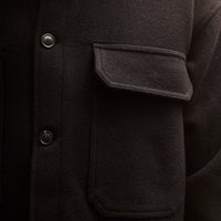 Lownn Wool Workwear Overshirt, Black