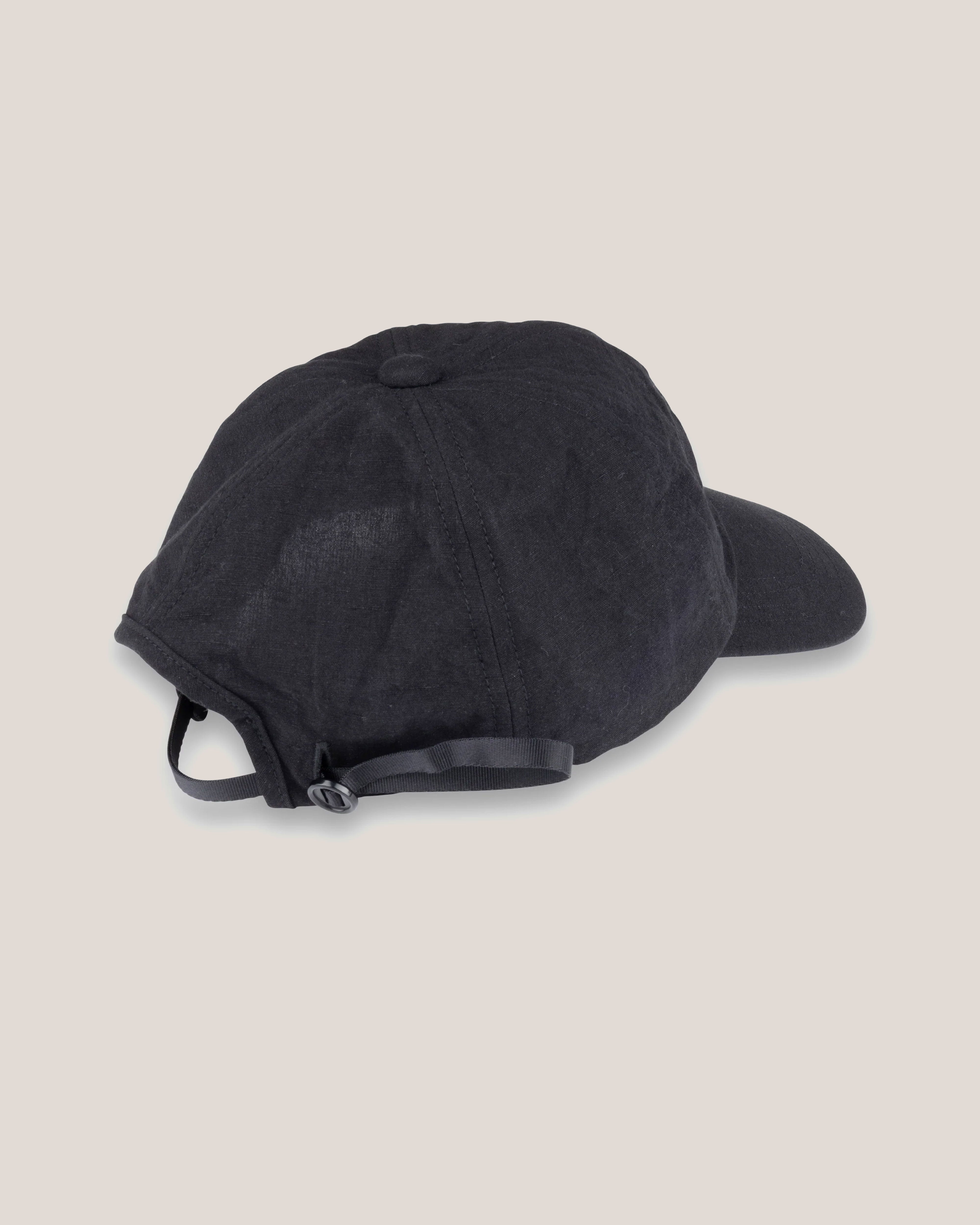 MAN-TLE R20C1 Shallow Cap, Black Linen – Glasswing