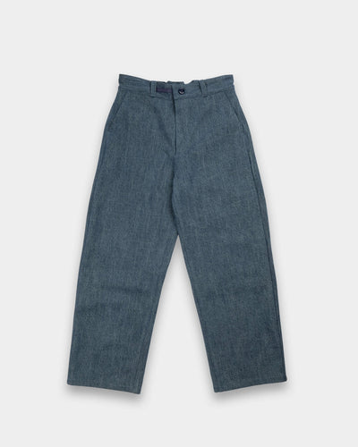 MAN-TLE W-R19P4 High Wide Pants, Blue