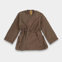 MAN-TLE W-R19S7 Long Cross Cardigan, Brown