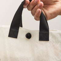 MAN-TLE R19B4 Mini Tote, White Nylon