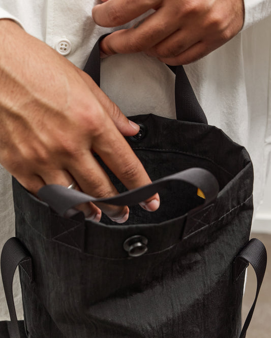 MAN-TLE R0B4 Mini Tote, Black Nylon