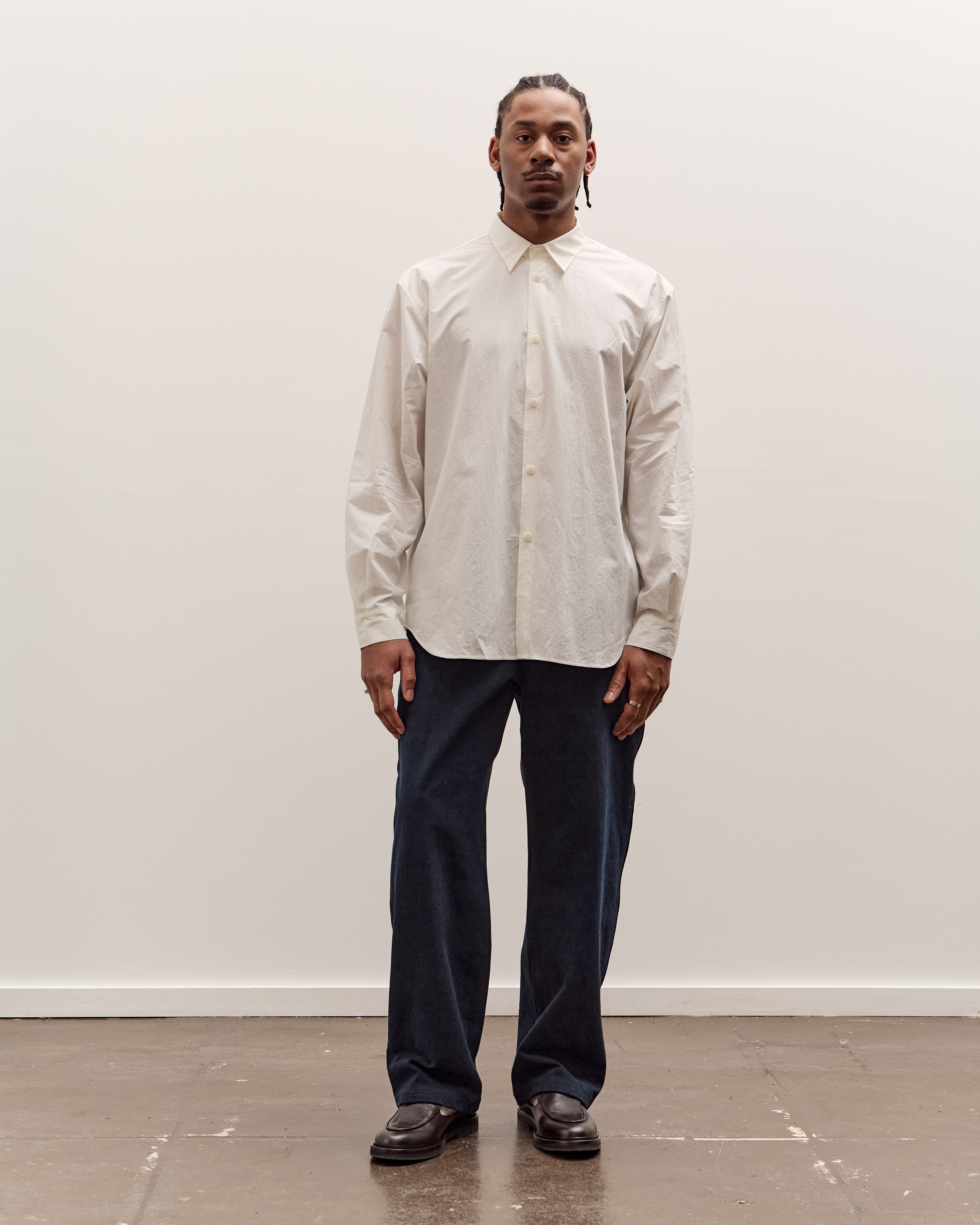 MAN-TLE ROS9 S/S Weather Shirt 160 Crunch, White – Glasswing