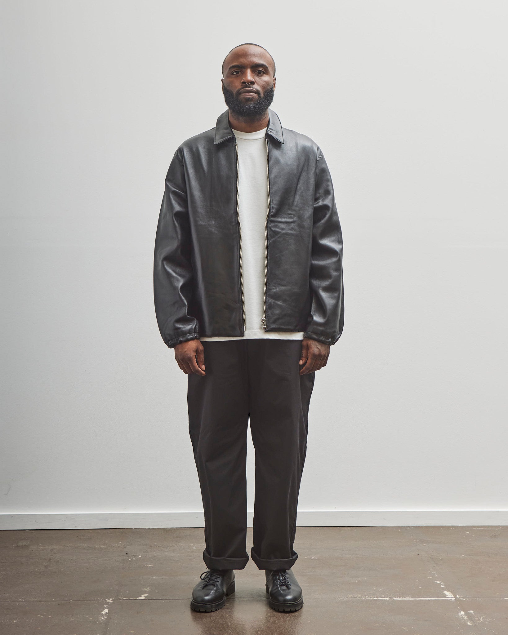 MAN-TLE R17L3 Jacket, Black Leather – Glasswing