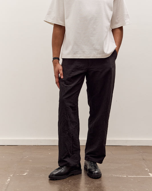 MAN-TLE R20P4 Wide Pants, Black Linen