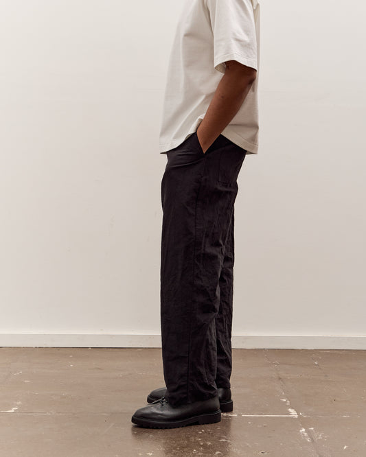 MAN-TLE R20P4 Wide Pants, Black Linen