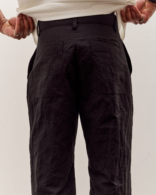 MAN-TLE R20P4 Wide Pants, Black Linen