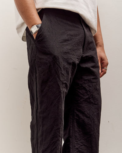 MAN-TLE R20P4 Wide Pants, Black Linen