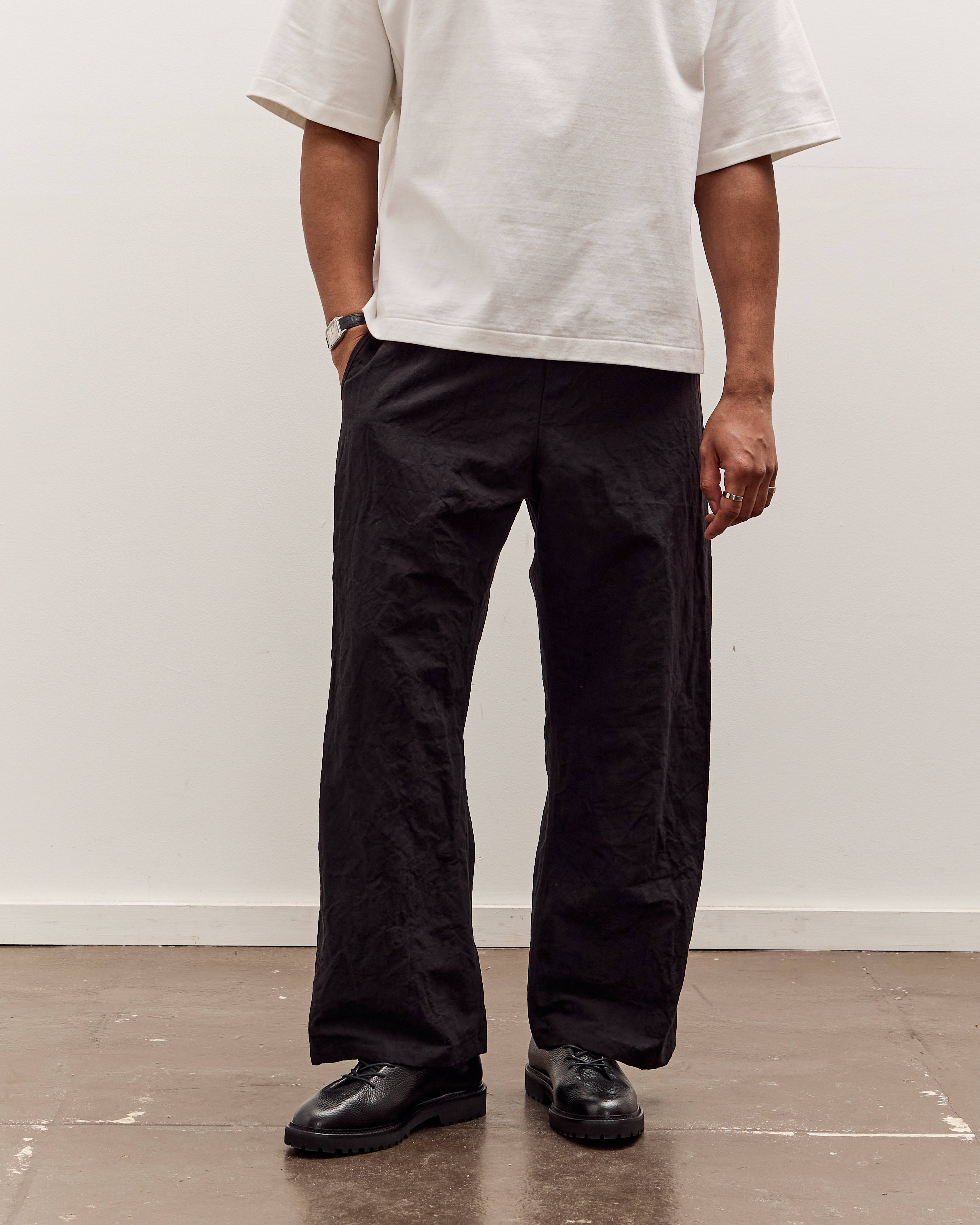 R20P5 Solid Pants, Black Linen – Glasswing