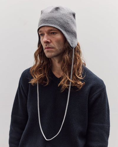 Earflap Cap, Heather Grey