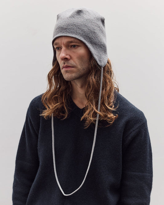Earflap Cap, Heather Grey