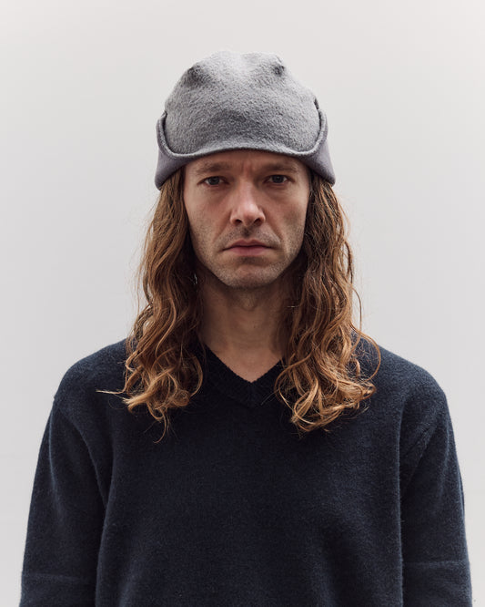 Earflap Cap, Heather Grey