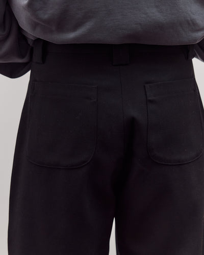 R21Y6 Patch Pants, Black Impact Wool