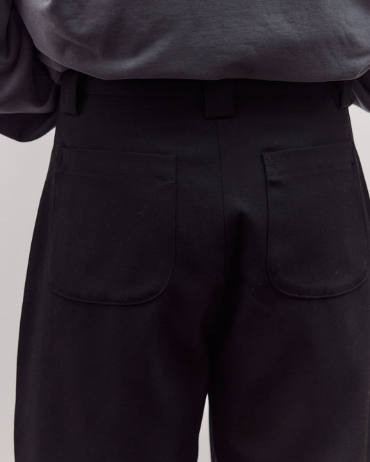 R21Y6 Patch Pants, Black Impact Wool