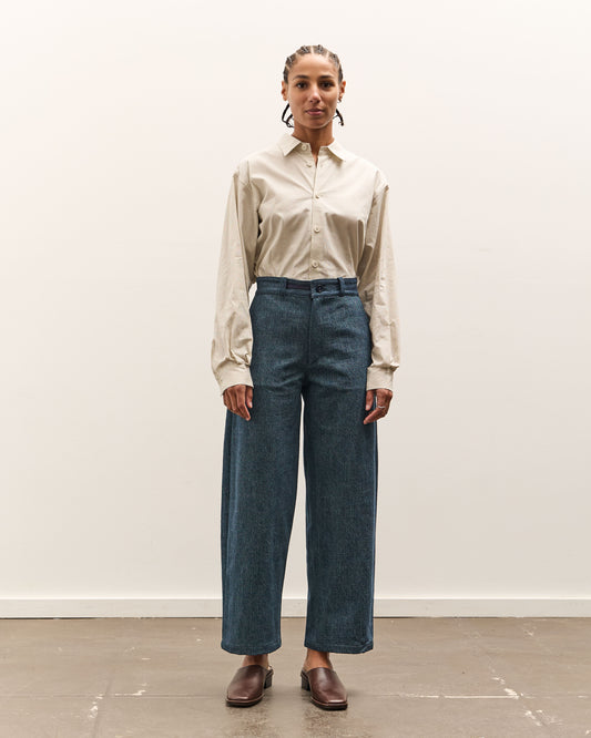 MAN-TLE W-R19P4 High Wide Pants, Blue