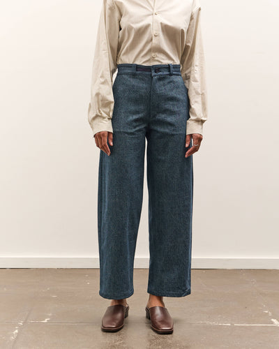 MAN-TLE W-R19P4 High Wide Pants, Blue