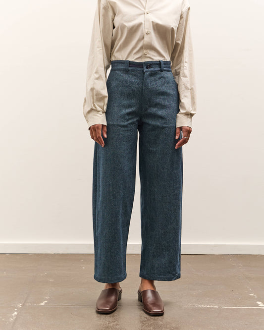 MAN-TLE W-R19P4 High Wide Pants, Blue