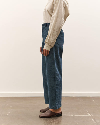 MAN-TLE W-R19P4 High Wide Pants, Blue