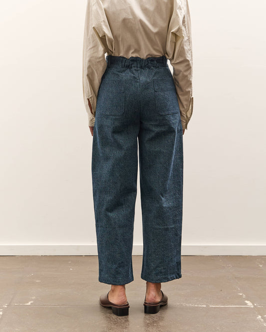 MAN-TLE W-R19P4 High Wide Pants, Blue