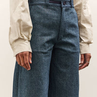 MAN-TLE W-R19P4 High Wide Pants, Blue