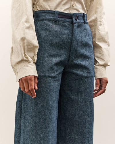 MAN-TLE W-R19P4 High Wide Pants, Blue