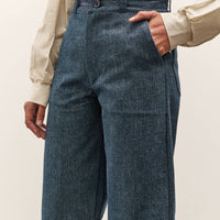 MAN-TLE W-R19P4 High Wide Pants, Blue