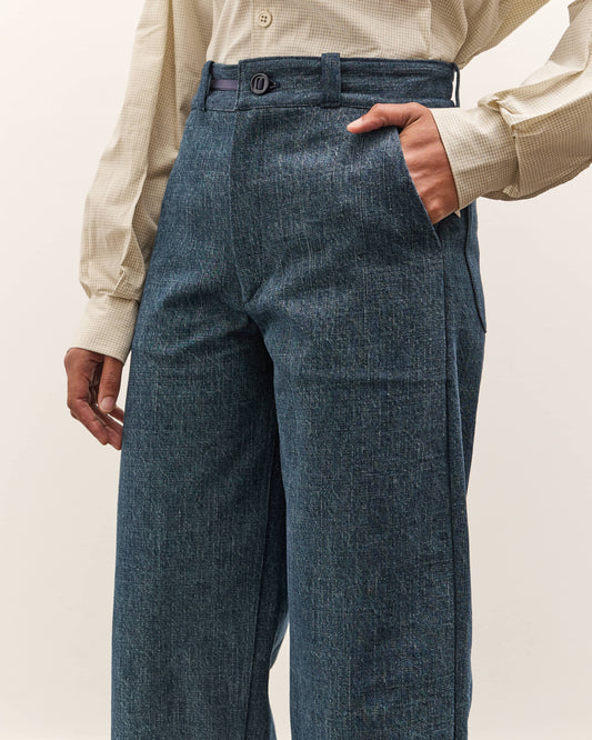 MAN-TLE W-R19P4 High Wide Pants, Blue