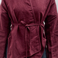 MAN-TLE Cross Cardigan, Sap Linen