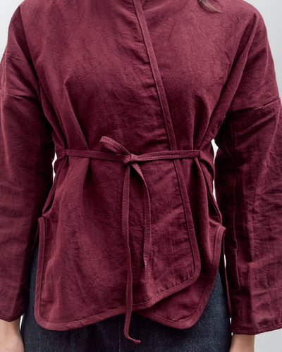 MAN-TLE Cross Cardigan, Sap Linen